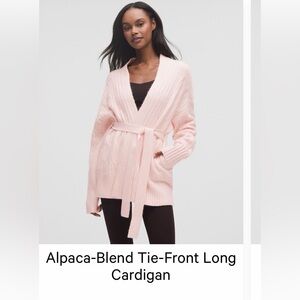 Lululemon Alpaca Blend Tie Front Cardigan